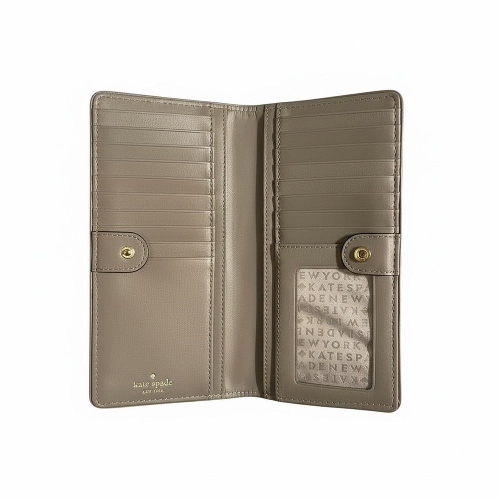 ♠️ Kate Spade Gray Pebble Leather Wallet - Picture 3 of 4